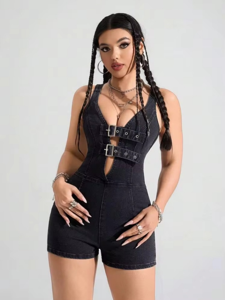 Denim Romper